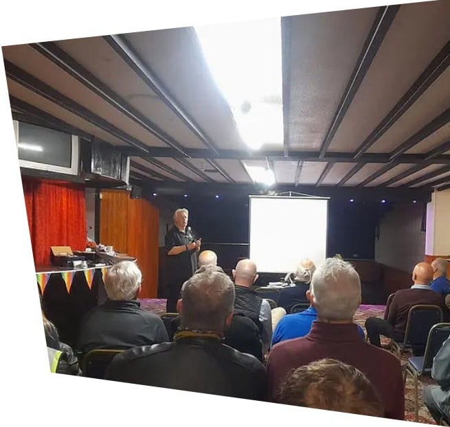 Presentation to crowded room